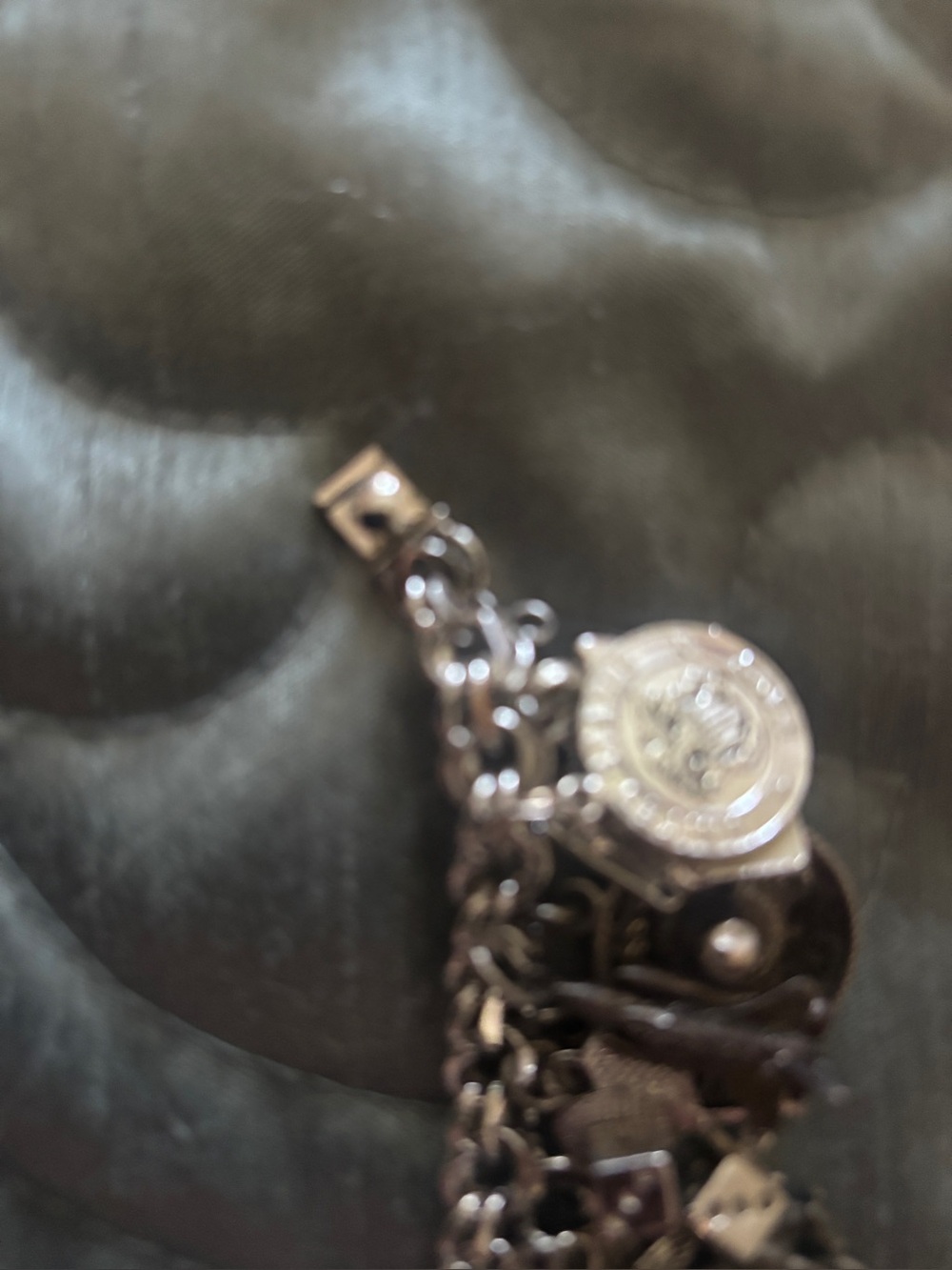 sterling silver vintage charm bracelet - Picture 2 of 11